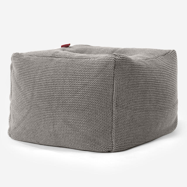 Puf Reposapiés Otomano - Algodón 100% Ellos Gris 01