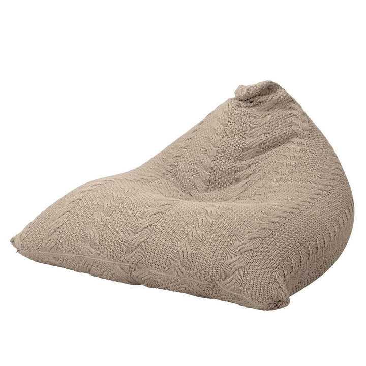 LOUNGE PUG - Puff Pera 'Relajarse' - CABLE Crema