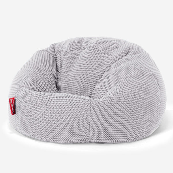 LOUNGE PUG - ELLOS Punto Grueso - Puff para niños - Puff Redondo Infantil - Gris claro