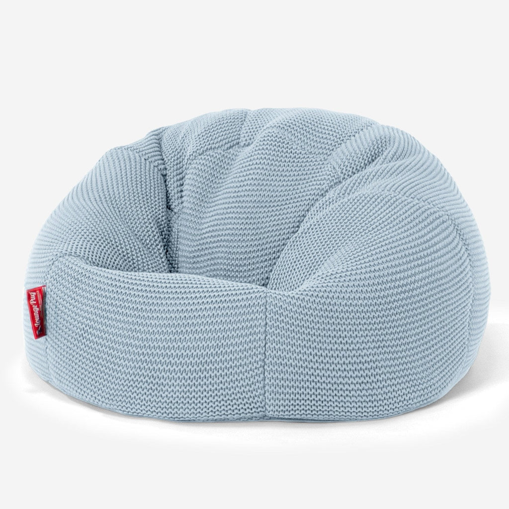 LOUNGE PUG - ELLOS Punto Grueso - Puff para niños - Puff Redondo Infantil - Azul Brumoso
