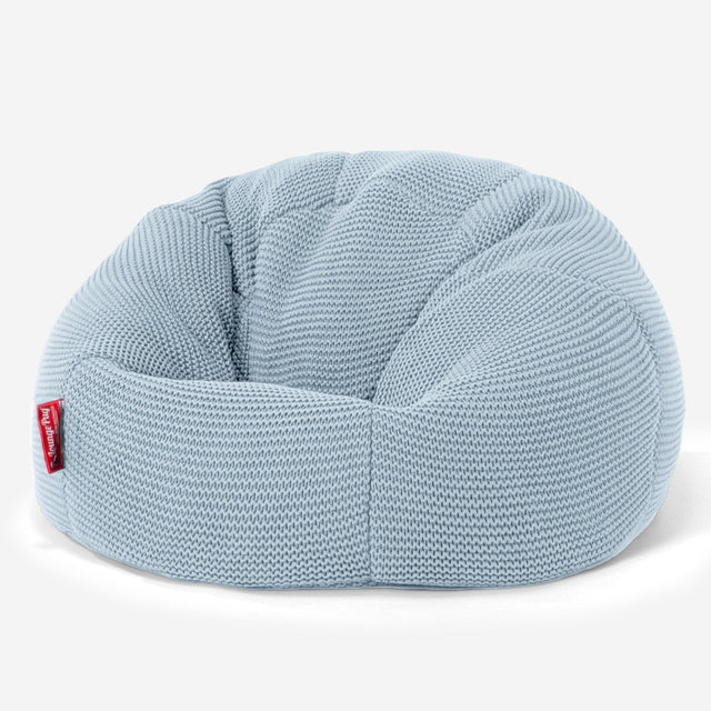 LOUNGE PUG - ELLOS Punto Grueso - Puff para niños - Puff Redondo Infantil - Azul Brumoso