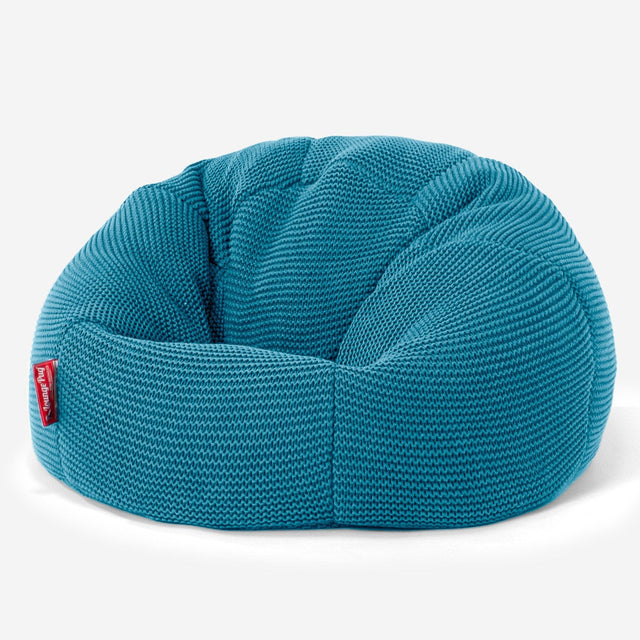 LOUNGE PUG - ELLOS Punto Grueso - Puff para niños - Puff Redondo Infantil - Azul petróleo