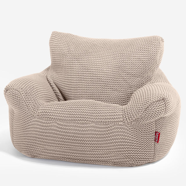 LOUNGE PUG - Puff Sillón para niños - Ellos Punto Grueso Crema