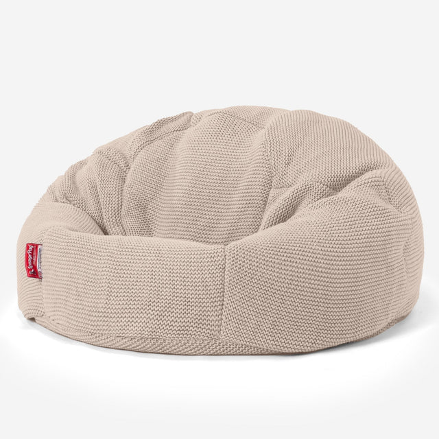 LOUNGE PUG, Puff Redondo, Ellos Punto Grueso Crema