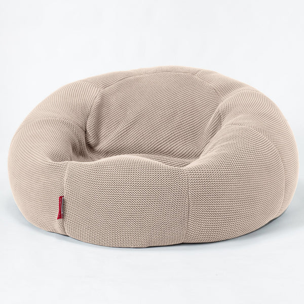 LOUNGE PUG - Puff Gigante Sofá Clásica - Ellos Punto Grueso Crema
