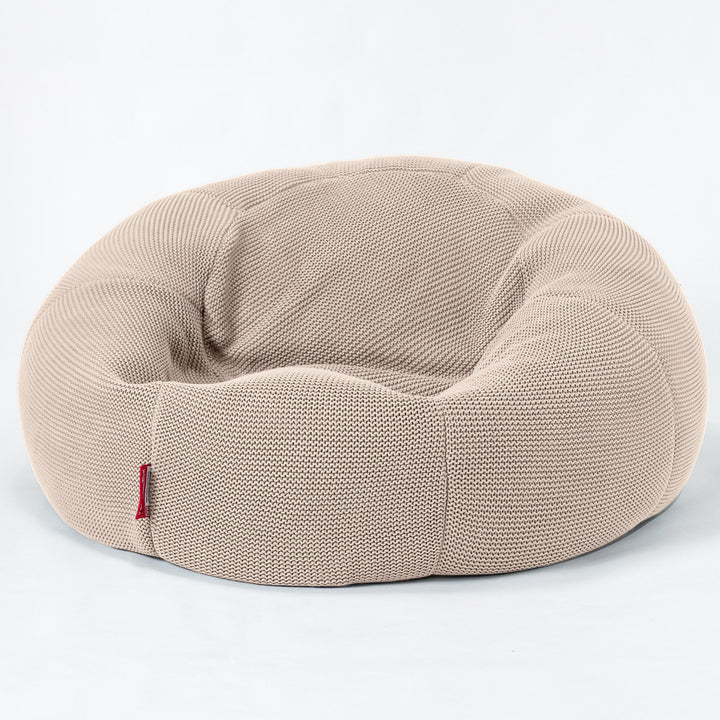 LOUNGE PUG - Puff Gigante Sofá Clásica - Ellos Punto Grueso Crema