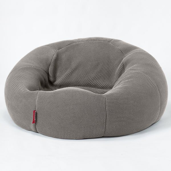 LOUNGE PUG - Puff Gigante Sofá Clásica - Ellos Punto Grueso Gris