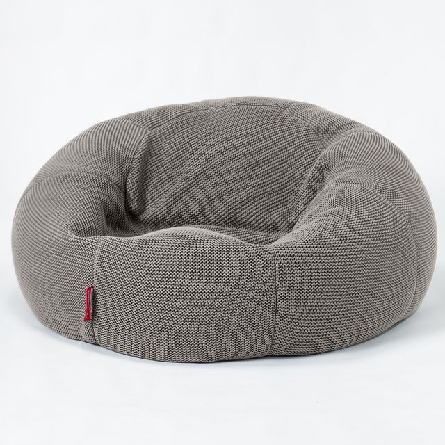 LOUNGE PUG - Puff Gigante Sofá Clásica - Ellos Punto Grueso Gris