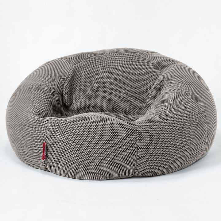 LOUNGE PUG - Puff Gigante Sofá Clásica - Ellos Punto Grueso Gris