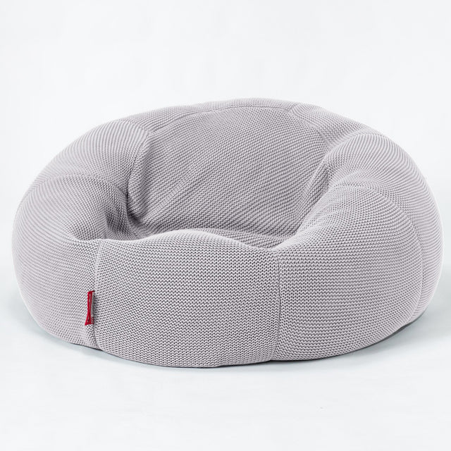 LOUNGE PUG - Puff Gigante Sofá Clásica - Ellos Punto Grueso Gris claro