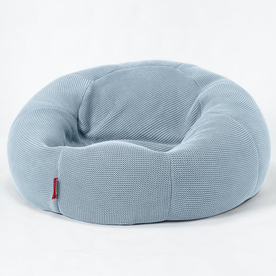 LOUNGE PUG - Puff Gigante Sofá Clásica - Ellos Punto Grueso Azul Brumoso