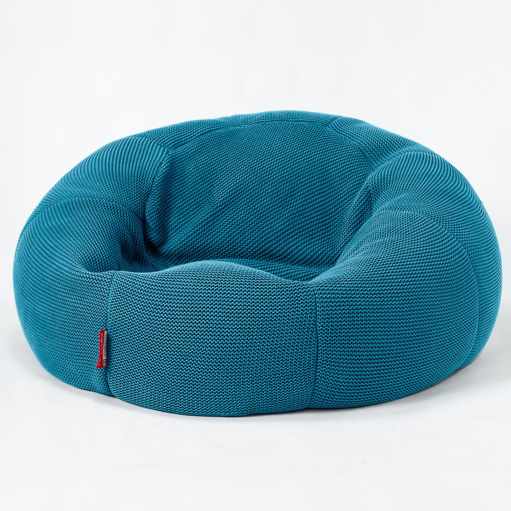 LOUNGE PUG - Puff Gigante Sofá Clásica - Ellos Punto Grueso Azul petróleo