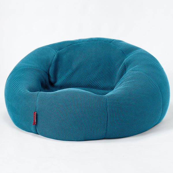 LOUNGE PUG - Puff Gigante Sofá Clásica - Ellos Punto Grueso Azul petróleo