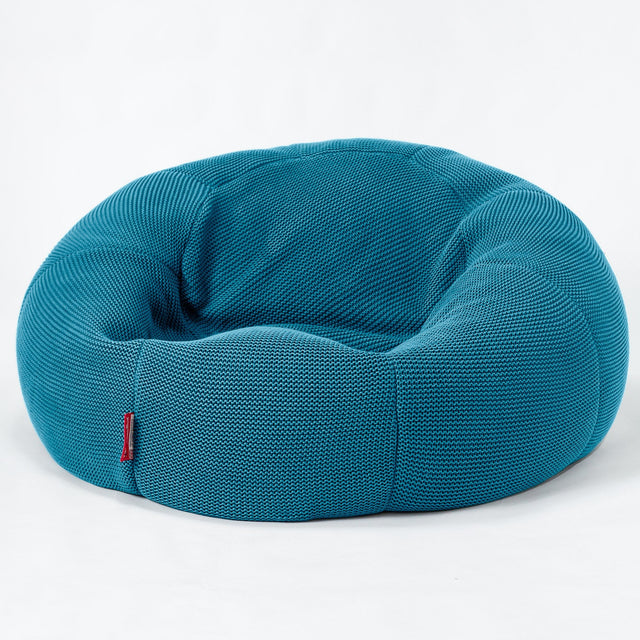 LOUNGE PUG - Puff Gigante Sofá Clásica - Ellos Punto Grueso Azul petróleo