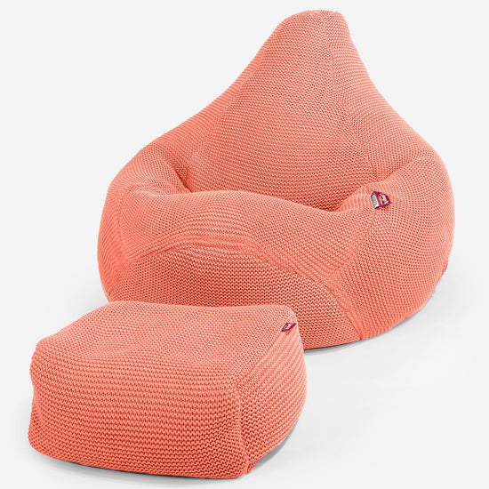 LOUNGE PUG - Silla De Juego Puf - Ellos Punto Grueso Coral