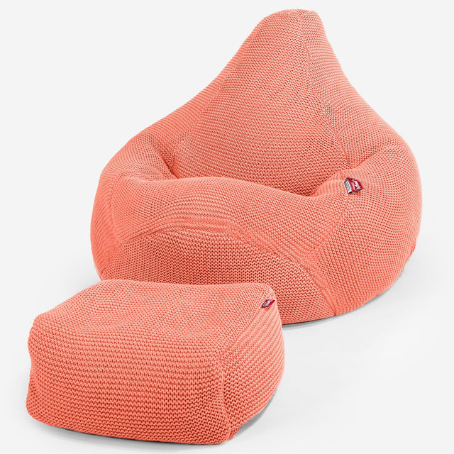 LOUNGE PUG - Silla De Juego Puf - Ellos Punto Grueso Coral