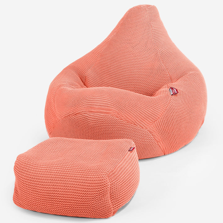 LOUNGE PUG - Silla De Juego Puf - Ellos Punto Grueso Coral