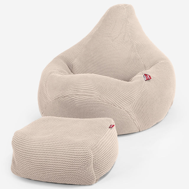 LOUNGE PUG - Silla De Juego Puf - Ellos Punto Grueso Crema