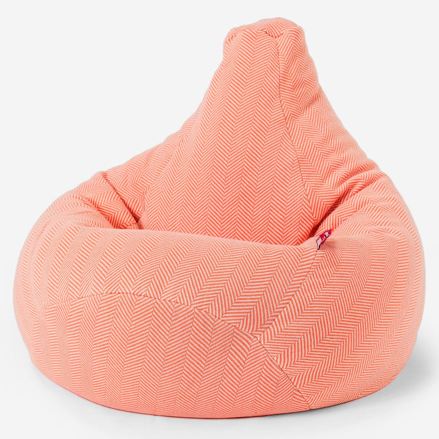 LOUNGE PUG - Silla De Juego Puf - Tejido de Espiga Patrón Coral