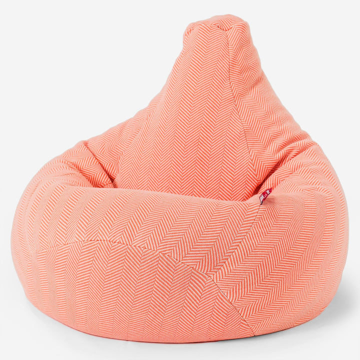 LOUNGE PUG - Silla De Juego Puf - Tejido de Espiga Patrón Coral