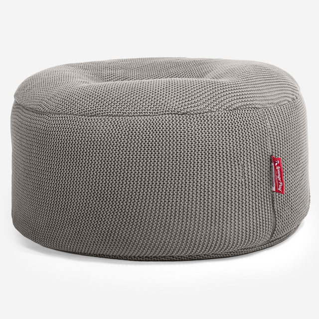 LOUNGE PUG - Puff Taburete - Ellos Punto Grueso Gris