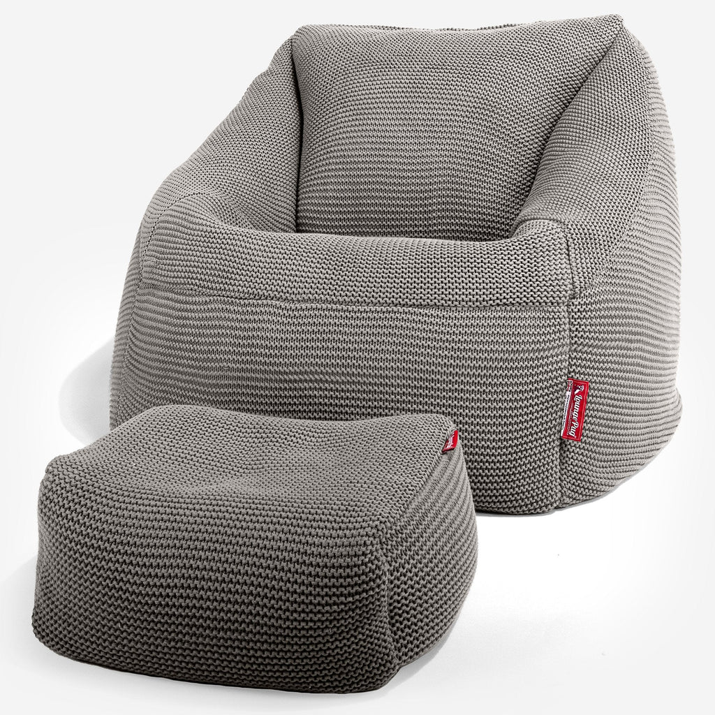 Lounge Pug - Ellos Punto Grueso - Puf Nautilus - Puff Sillón - Gris