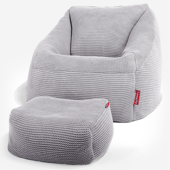 Lounge Pug - Ellos Punto Grueso - Puf Nautilus - Puff Sillón - Gris claro