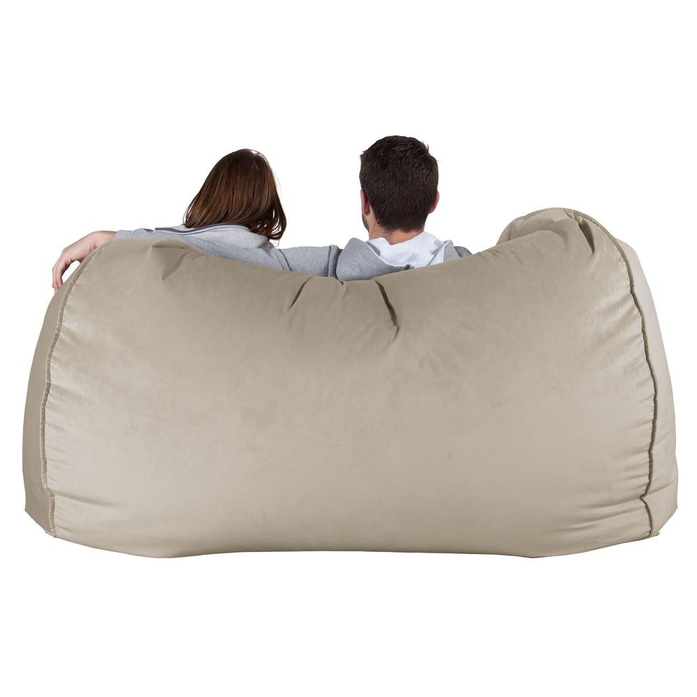 LOUNGE PUG, Enorme Sofá / Puff Gigante, Terciopelo - Visón