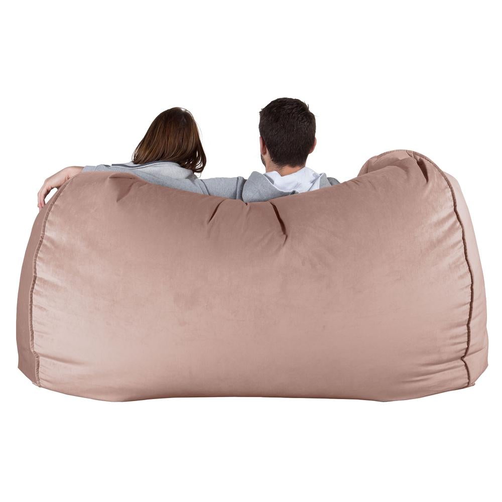 LOUNGE PUG, Enorme Sofá / Puff Gigante, Terciopelo - Rosa