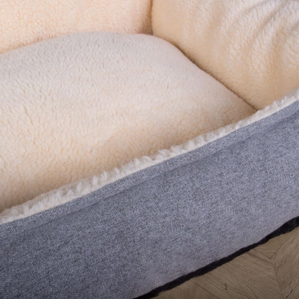"El Nido Por Mighty-Bark" - Ortopédica Cama Para Perros, Cama Pero, Grande - Lana de Interalli Gris