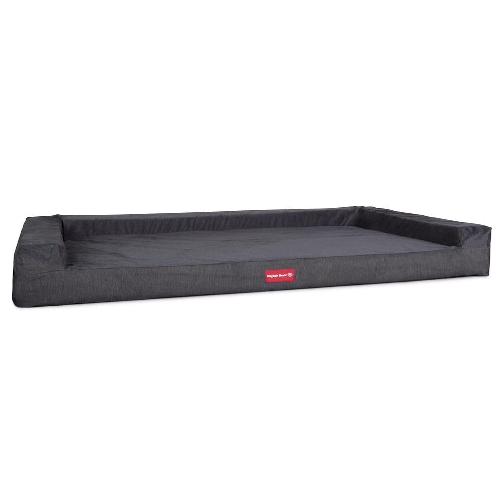 "El Escaño Por Mighty-Bark" - Sofá Para Perros, Cama Pero, Pequeña, Medio, Grande - Chenilla Carbón Gris