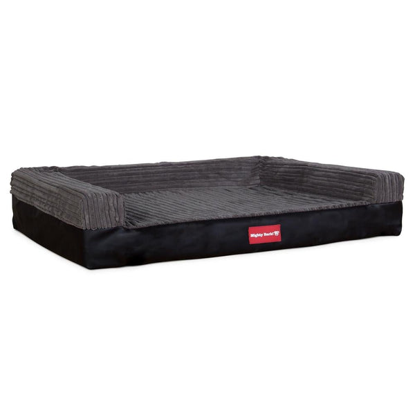"El Escaño Por Mighty-Bark" - Sofá Para Perros, Cama Pero, Pequeña, Medio, Grande - Piel sintética Negro