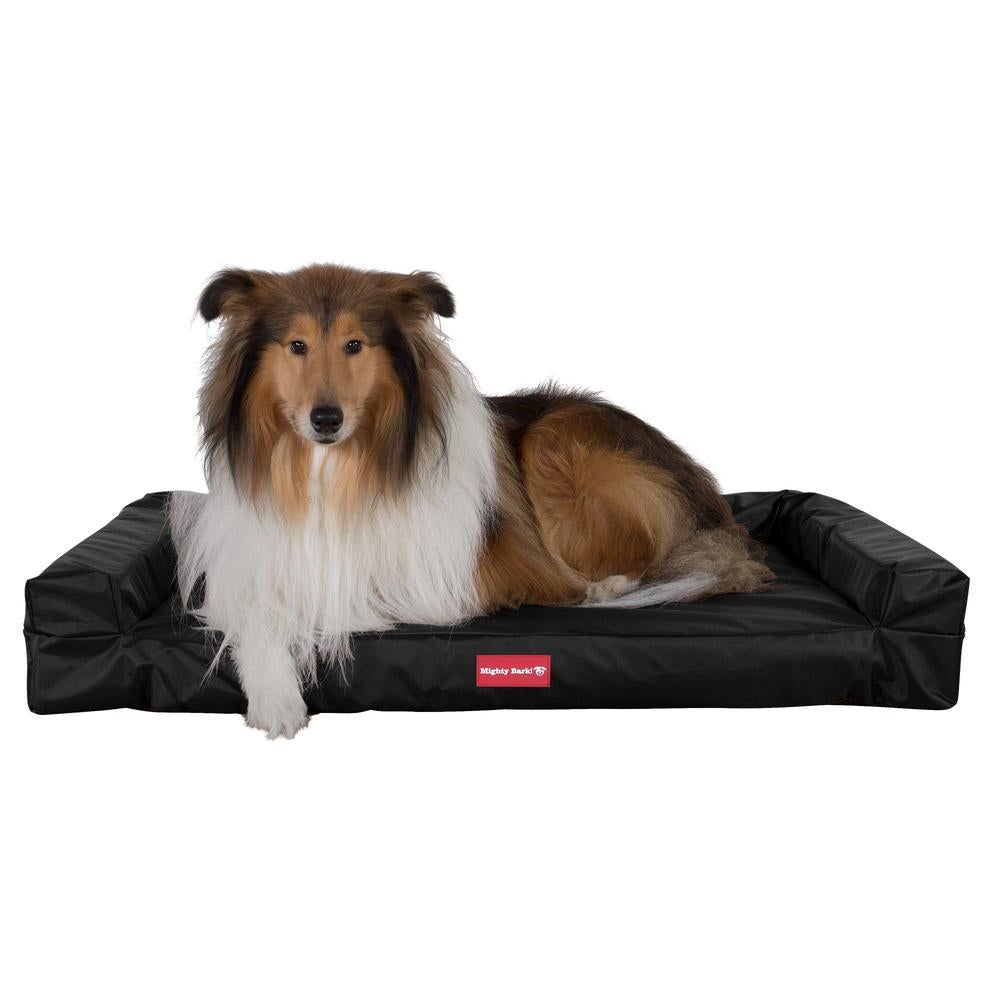 "El Escaño Por Mighty-Bark" - Sofá Para Perros, Cama Pero, Pequeña, Medio, Grande - Impermeable Negro