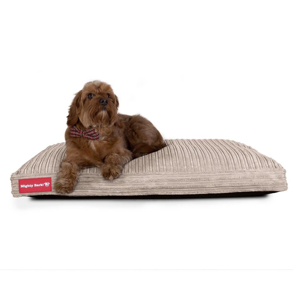 El Colchon Por Mighty-Bark - Ortopédica Rectangular Colchon Para Perros, Cama Pero, Pequeña, Grande - Pana Clásica Visón
