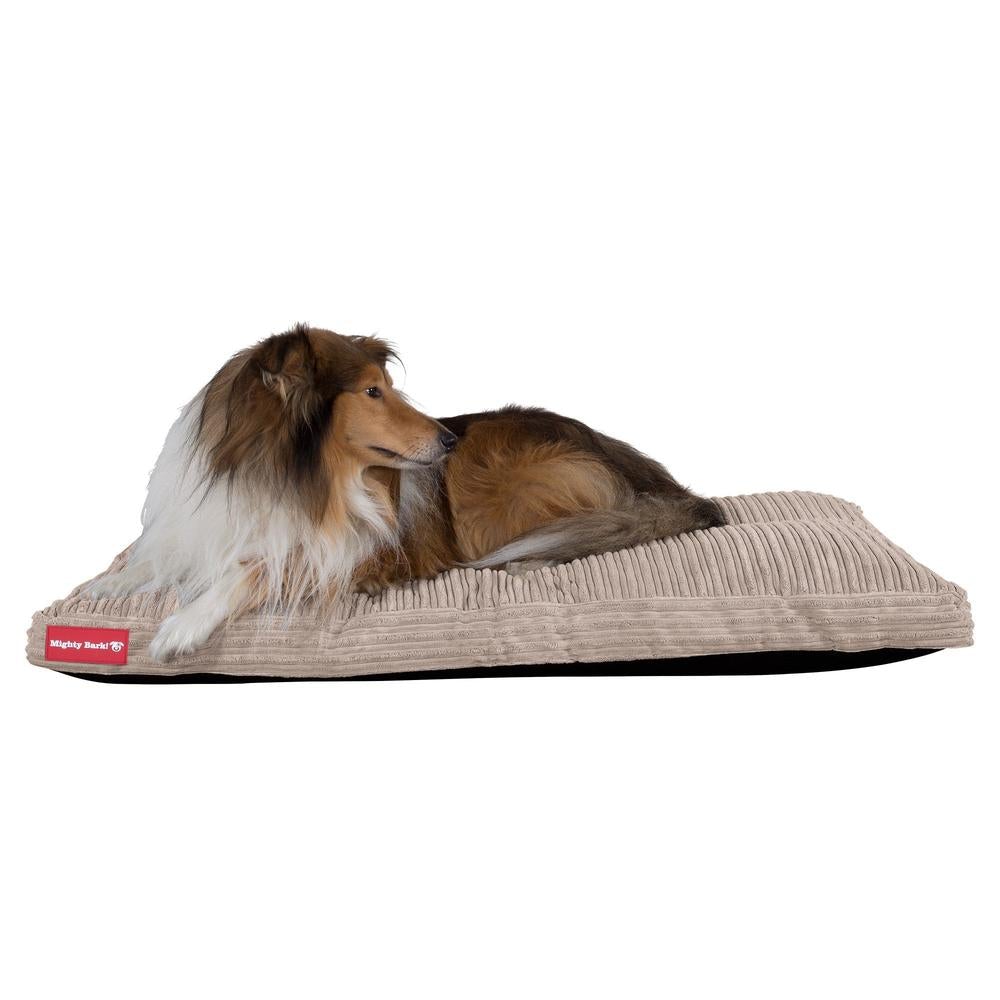 El Colchon Por Mighty-Bark - Ortopédica Rectangular Colchon Para Perros, Cama Pero, Pequeña, Grande - Pana Clásica Visón