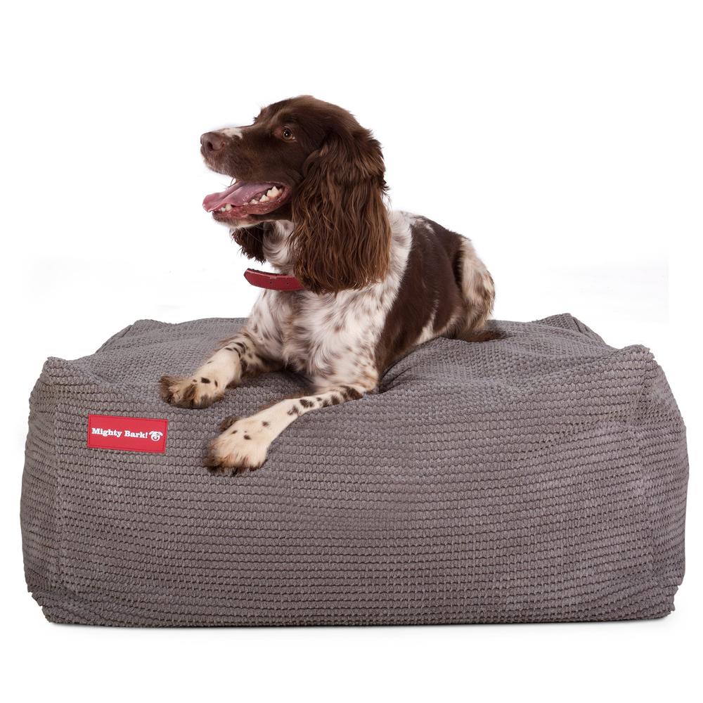 "El Gigante Por Mighty-Bark" - Cama Para Perros Grandes, Cama Pero, Pequeña, Grande, XXL - Pompón Carbón Gris