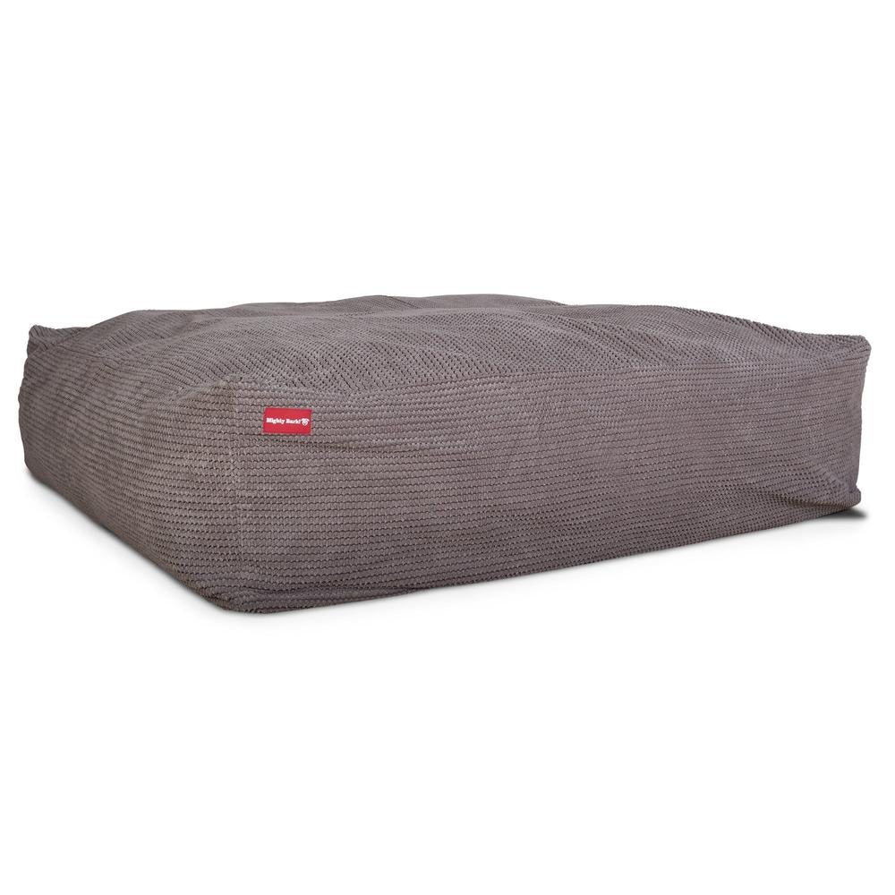 "El Gigante Por Mighty-Bark" - Cama Para Perros Grandes, Cama Pero, Pequeña, Grande, XXL - Pompón Carbón Gris