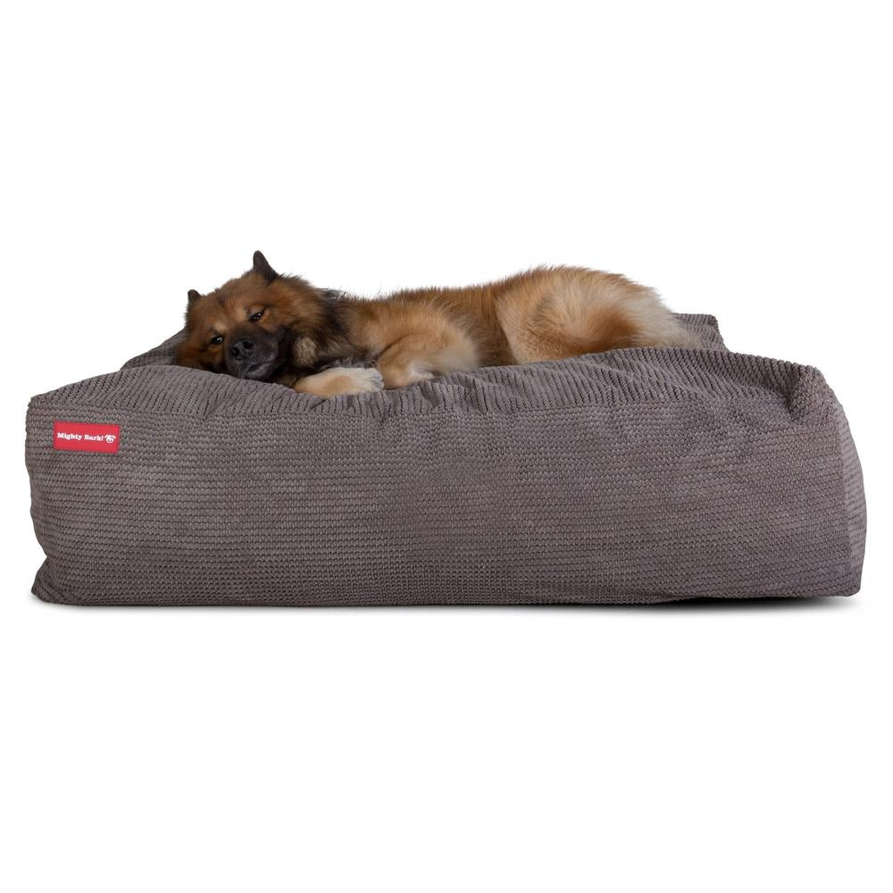 "El Gigante Por Mighty-Bark" - Cama Para Perros Grandes, Cama Pero, Pequeña, Grande, XXL - Pompón Carbón Gris