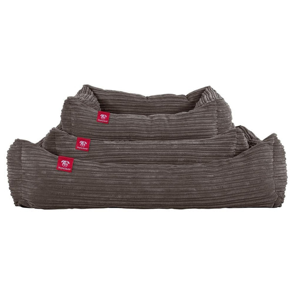 "El Nido Por Mighty-Bark" - Ortopédica Cama Para Perros, Cama Pero, Pequeña, Medio, Grande - Pana Clásica Grafito