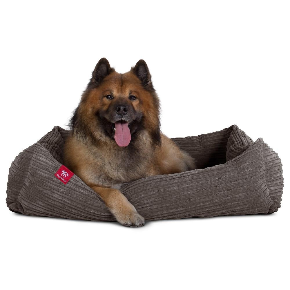 "El Nido Por Mighty-Bark" - Ortopédica Cama Para Perros, Cama Pero, Pequeña, Medio, Grande - Pana Clásica Grafito