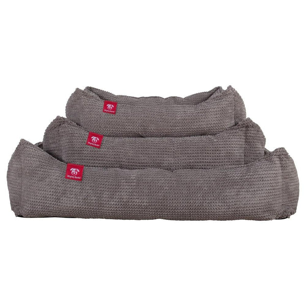"El Nido Por Mighty-Bark" - Ortopédica Cama Para Perros, Cama Pero, Pequeña, Medio, Grande - Pompón Carbón Gris