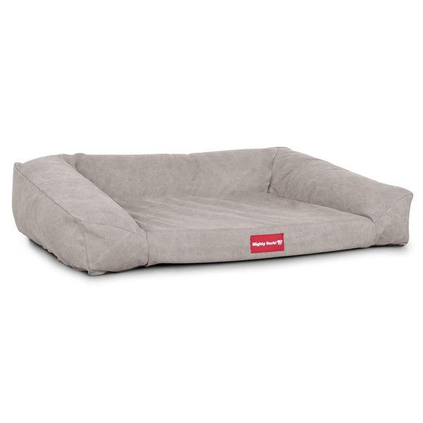 "El Sofá Por Mighty-Bark" - Ortopédica Sofá Para Perros, Cama Pero, Pequeña, Medio, Grande - Vaquero Desgastado Gris