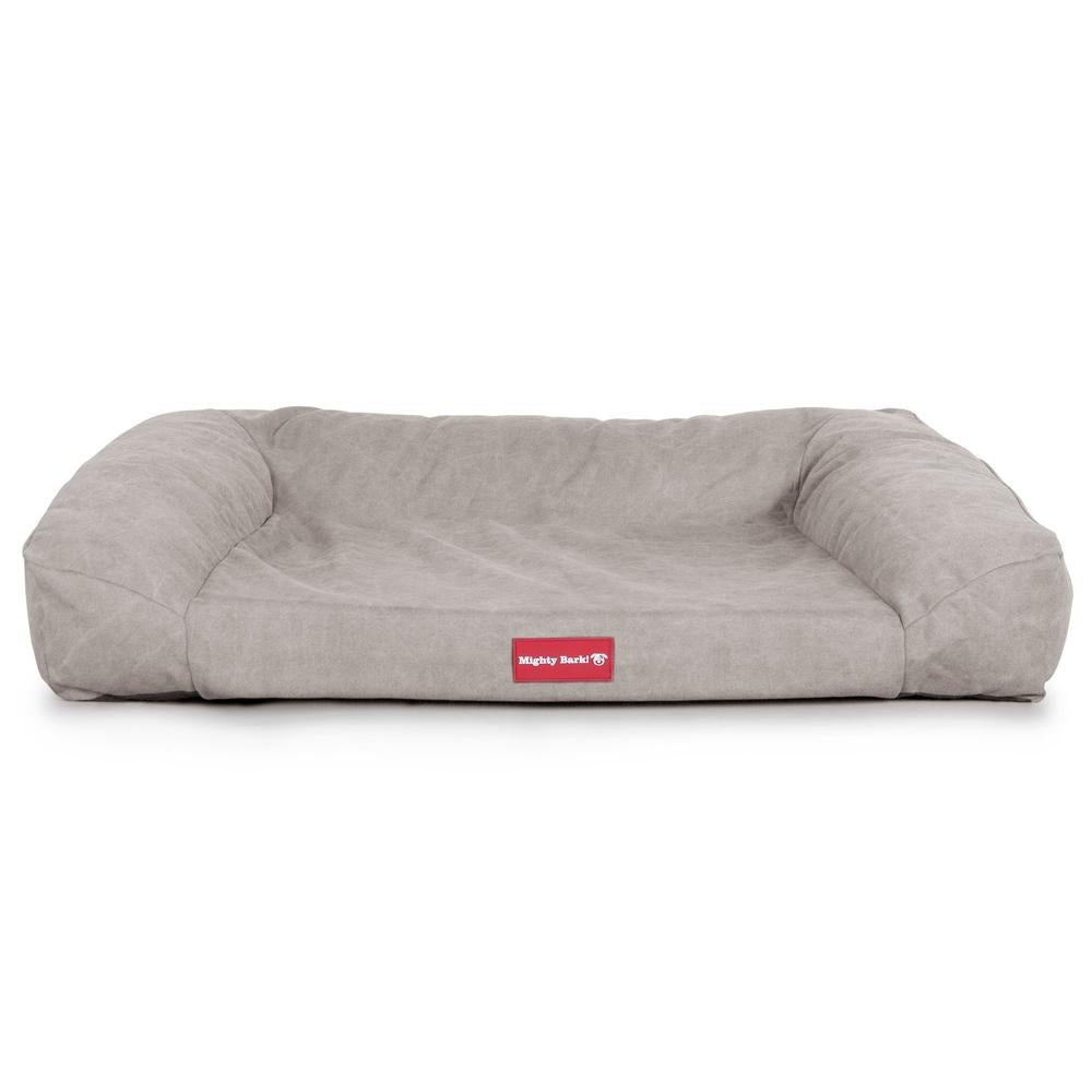 "El Sofá Por Mighty-Bark" - Ortopédica Sofá Para Perros, Cama Pero, Pequeña, Medio, Grande - Vaquero Desgastado Gris