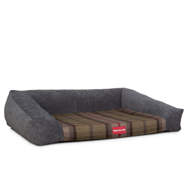 "El Sofá Por Mighty-Bark" - Ortopédica Sofá Para Perros, Cama Pero, Pequeña, Medio, Grande - Tartán Cazador