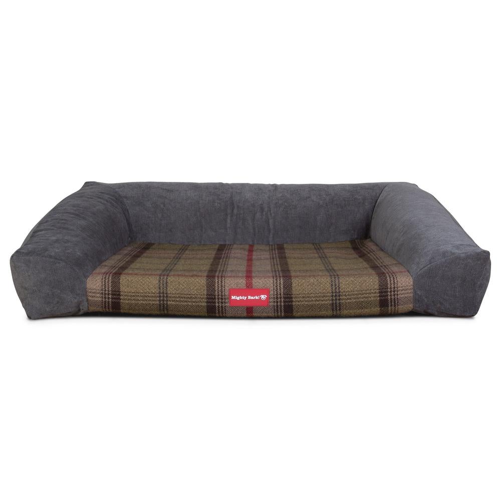 "El Sofá Por Mighty-Bark" - Ortopédica Sofá Para Perros, Cama Pero, Pequeña, Medio, Grande - Tartán Cazador