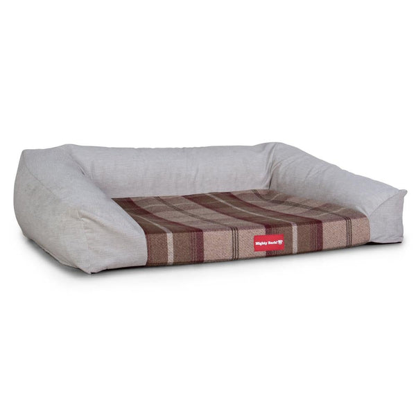 "El Sofá Por Mighty-Bark" - Ortopédica Sofá Para Perros, Cama Pero, Pequeña, Medio, Grande - Tartán Mora