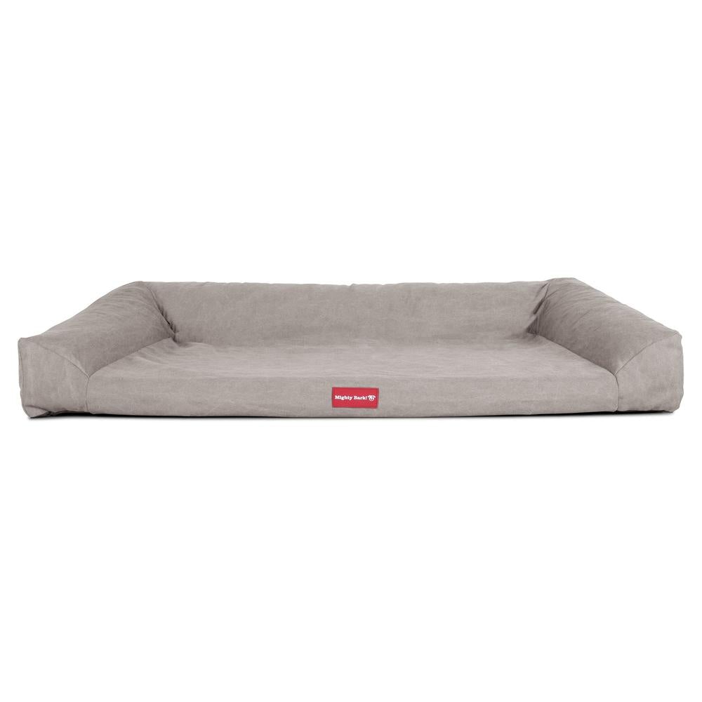 "El Sofá Por Mighty-Bark" - Ortopédica Sofá Para Perros, Cama Pero, Pequeña, Medio, Grande - Vaquero Desgastado Gris