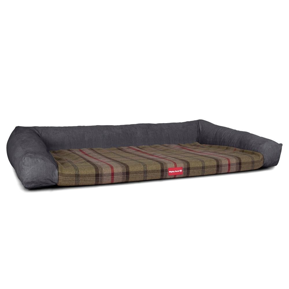 "El Sofá Por Mighty-Bark" - Ortopédica Sofá Para Perros, Cama Pero, Pequeña, Medio, Grande - Tartán Cazador
