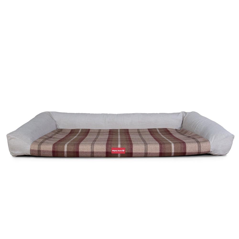 "El Sofá Por Mighty-Bark" - Ortopédica Sofá Para Perros, Cama Pero, Pequeña, Medio, Grande - Tartán Mora