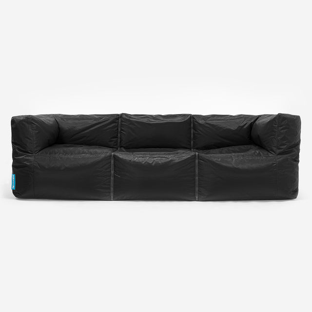 SmartCanvas™ Puf Sofá Modular 3 piezas - Negro 01